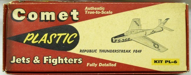 Comet 1/82 Republic F-84F Thunderstreak - Flip Top Box Issue, PL6 plastic model kit